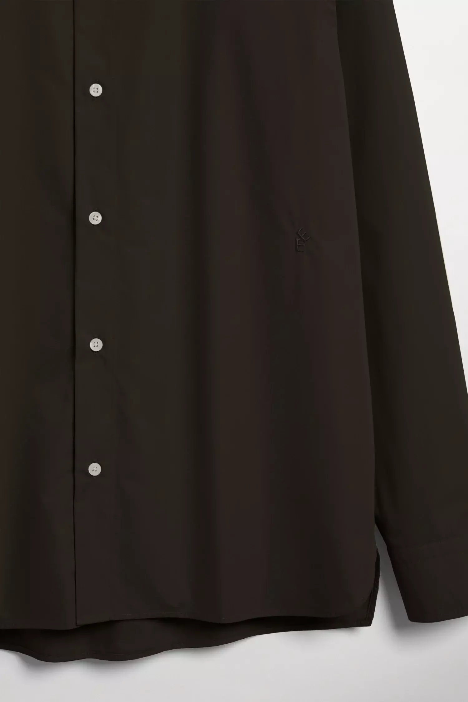 Elvine Ossian Poplin Deep Olive Herren Hemd oliv